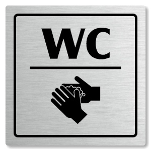 WC, 80x80mm, stříbrná, Arizona